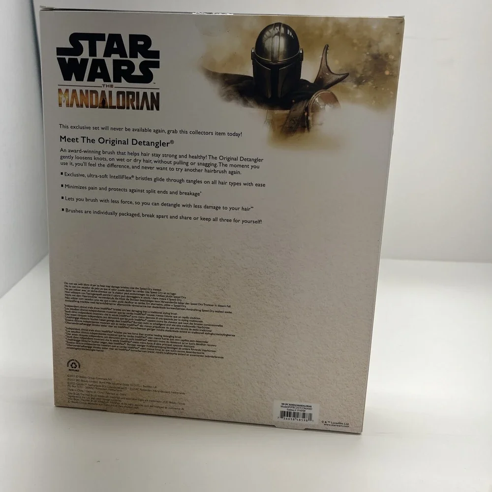 Lot of 3 Wet Brush Star Wars Mandalorian Hair Detangler 3 packs of 3 total 9